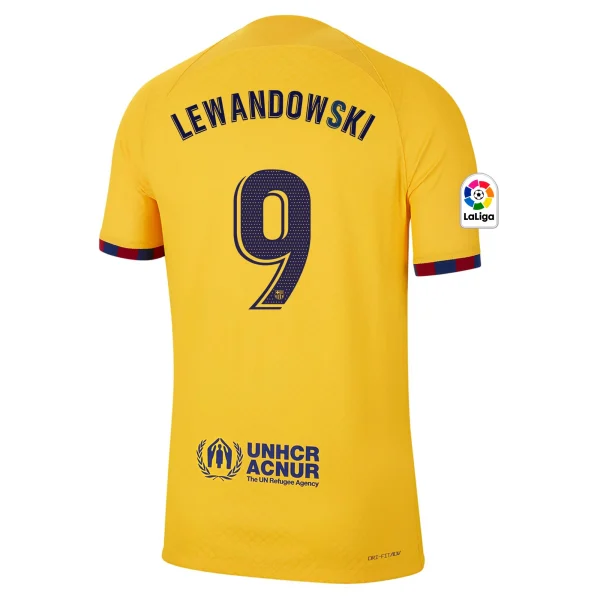Robert Lewandowski Barcelona 22/23 Authentic Senyera Fourth Jersey
