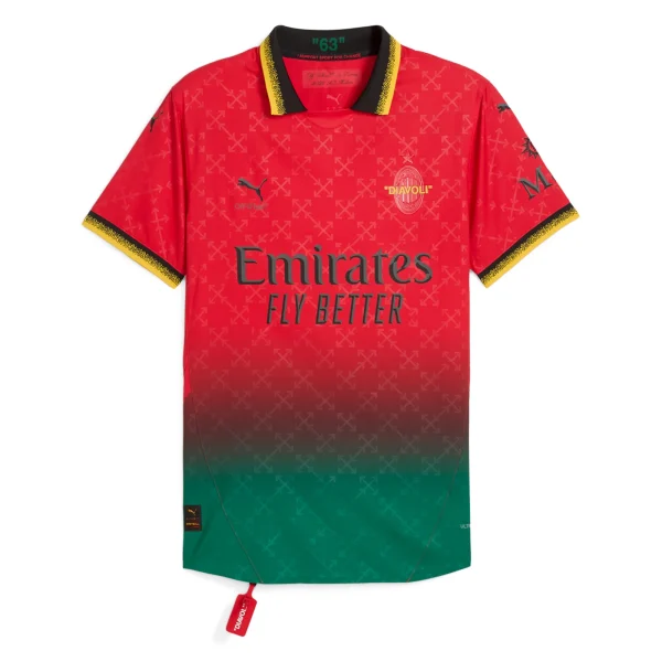 AC Milan x Off-White 2025 Limited Edition Authentic Fourth Jersey
