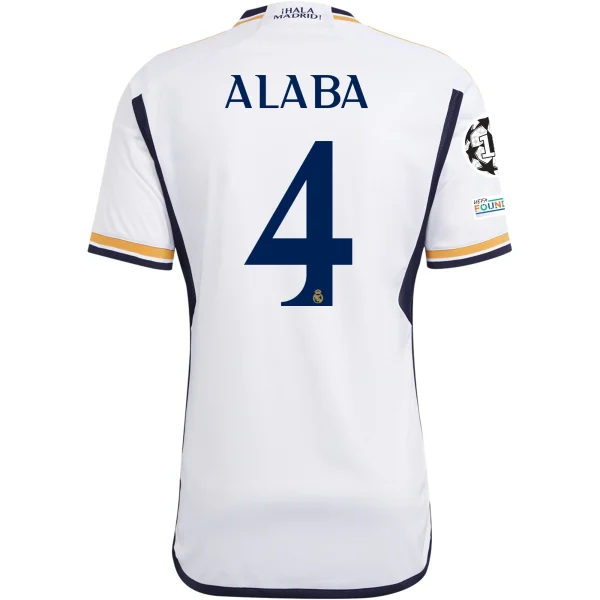 David Alaba Real Madrid 23/24 Home Jersey