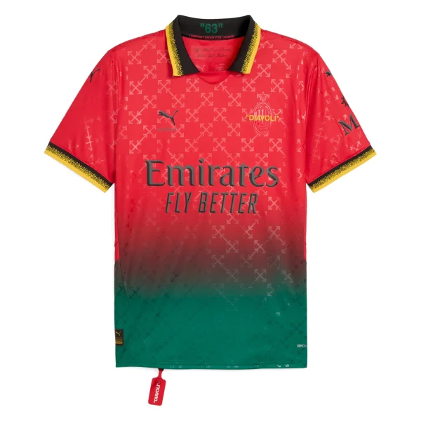 AC Milan x Off-White 2025 Limited Edition Fourth Jersey