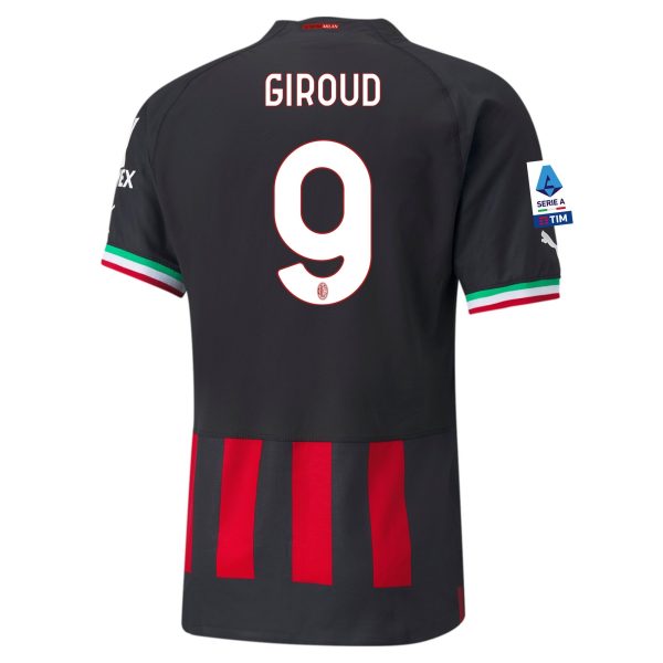 Olivier Giroud AC Milan 22/23 Authentic Home Jersey